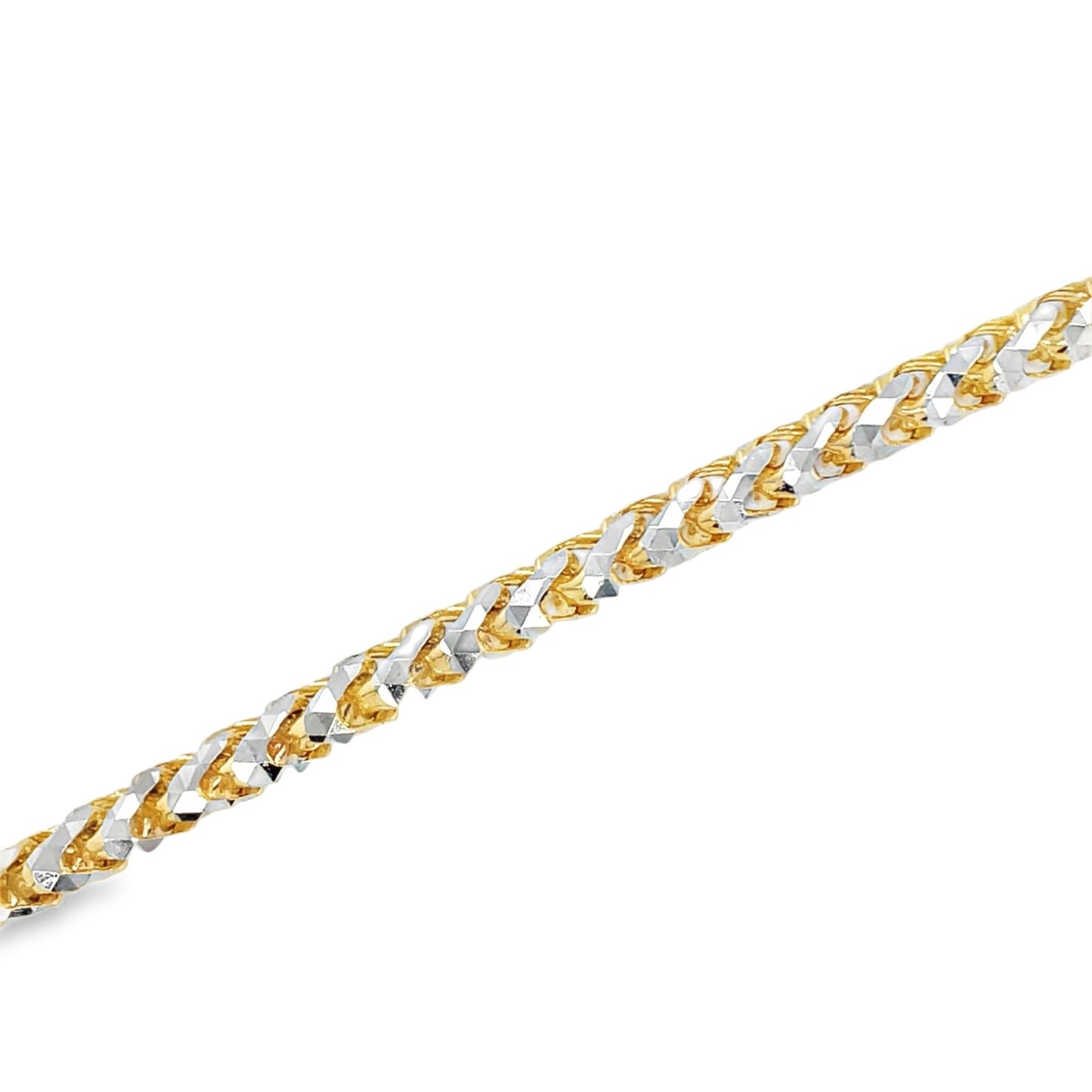 Jai's 14K Two-tone Franco Chain Bracelet - 8"