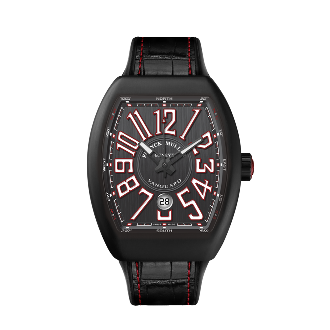 Franck Muller's Vanguard with Black, White & Red Dial