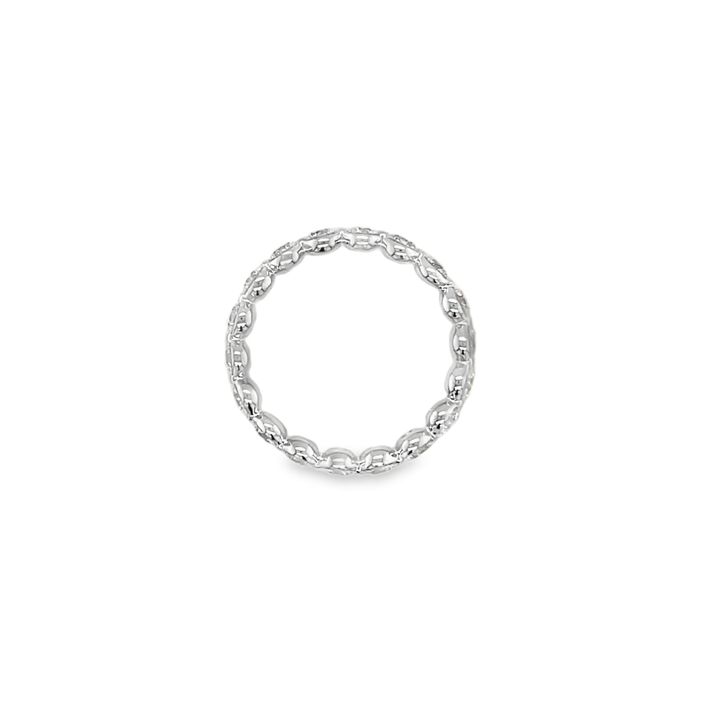 Jai's 14K White Gold Diamond Wedding Band
