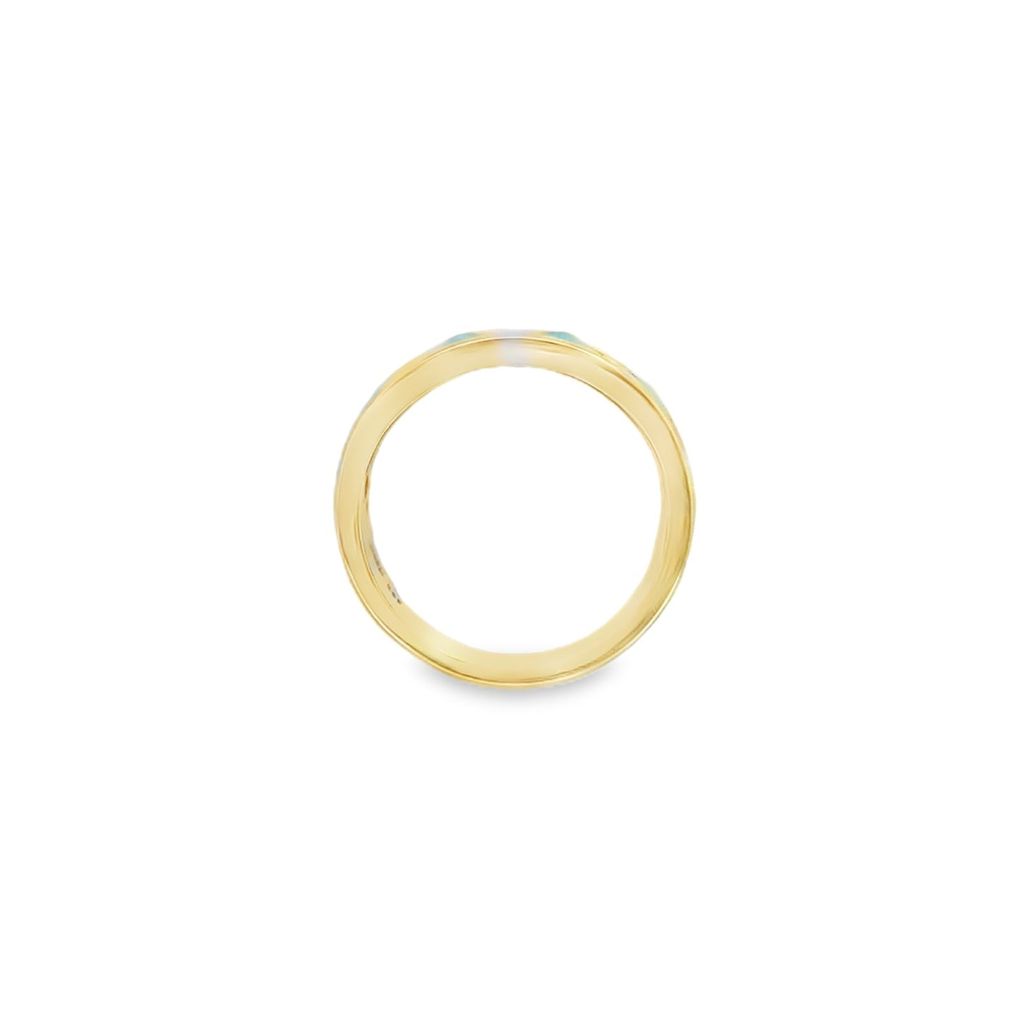 Jai's 14K Yellow Gold Turquoise Heart Ring
