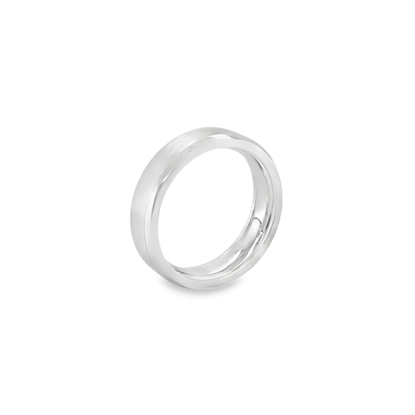 Jai's 14K White Gold Satin Wedding Band