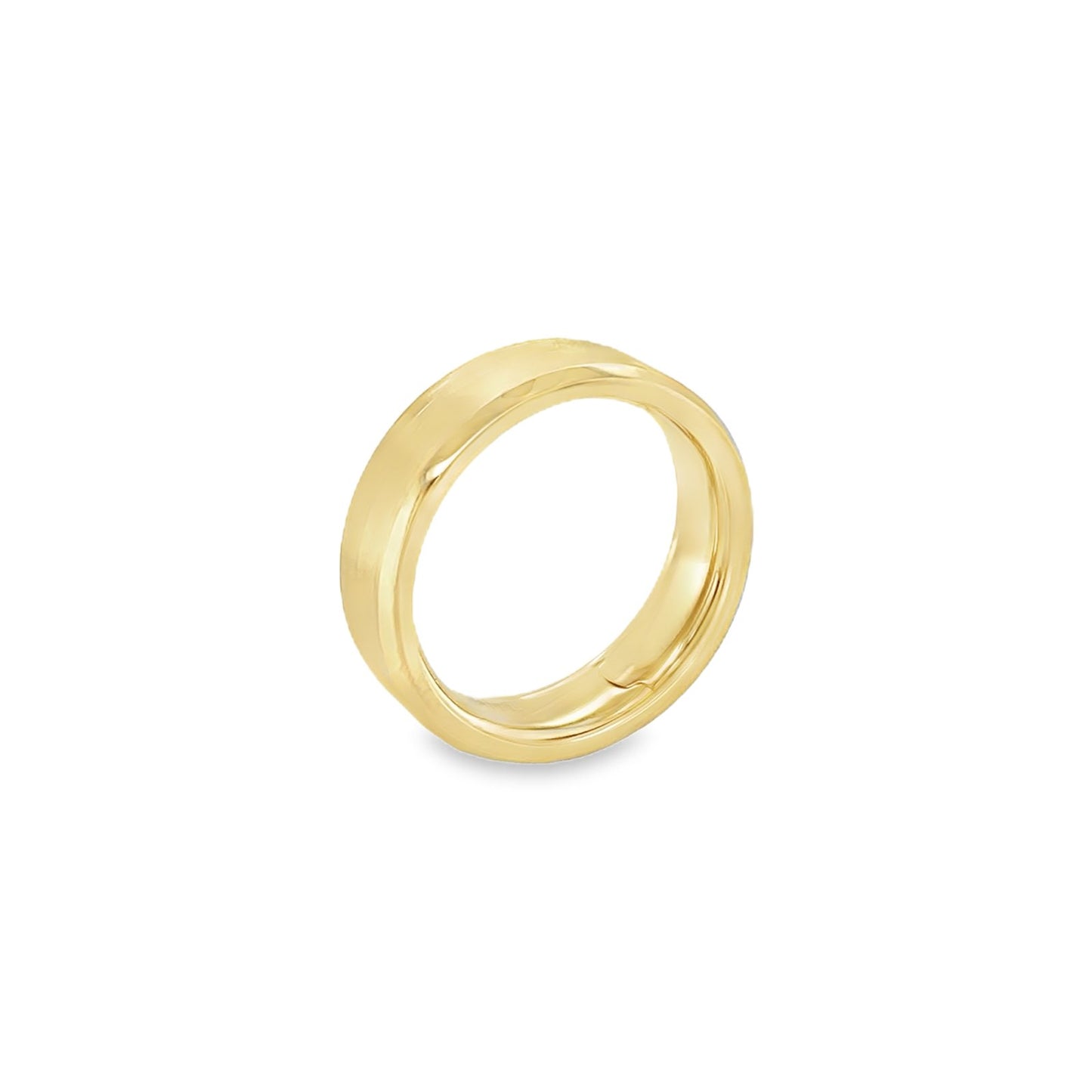 Jai's 14K Yellow Gold Thick Satin Wedding Band