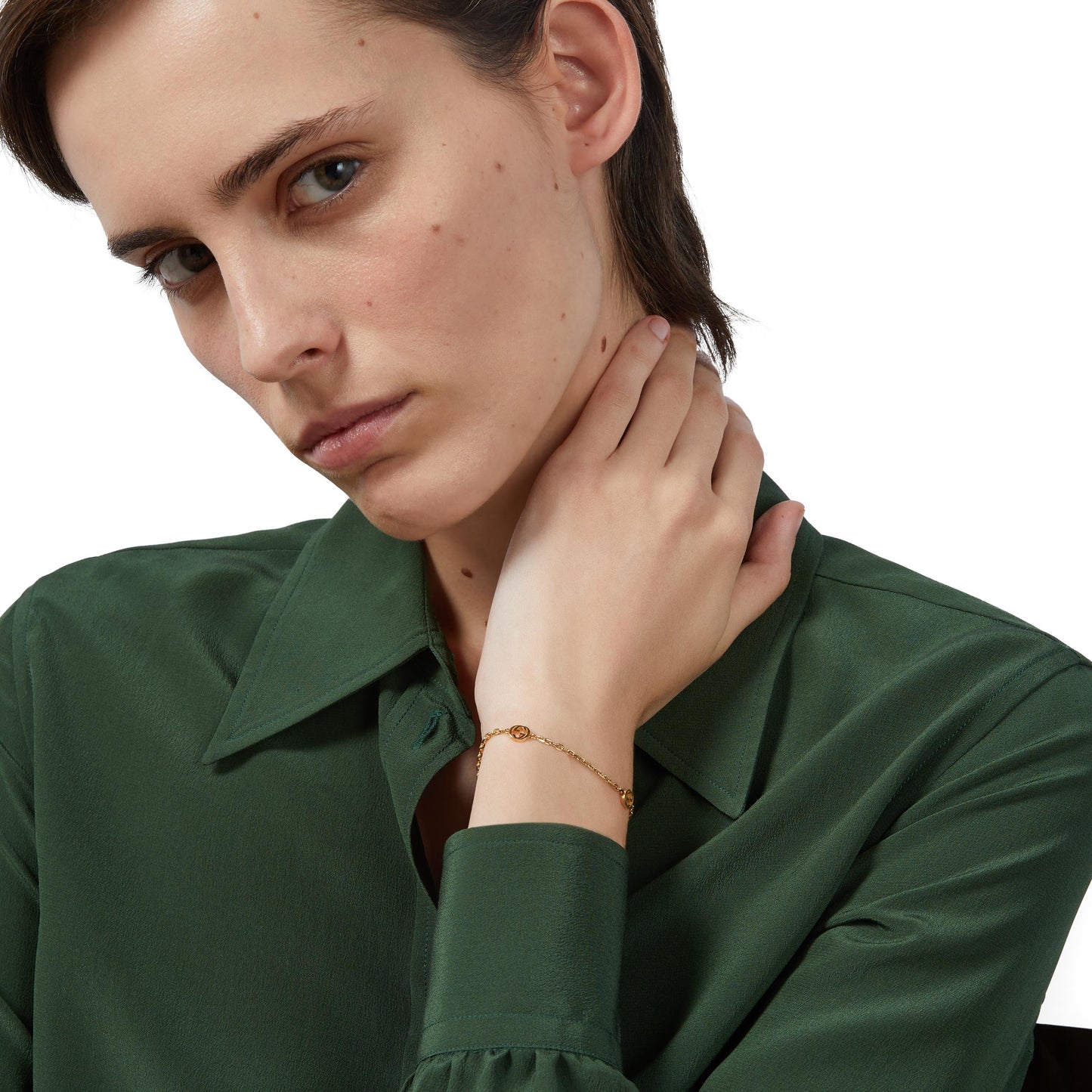 Gucci's 18K Yellow Gold Interlocking G Bracelet