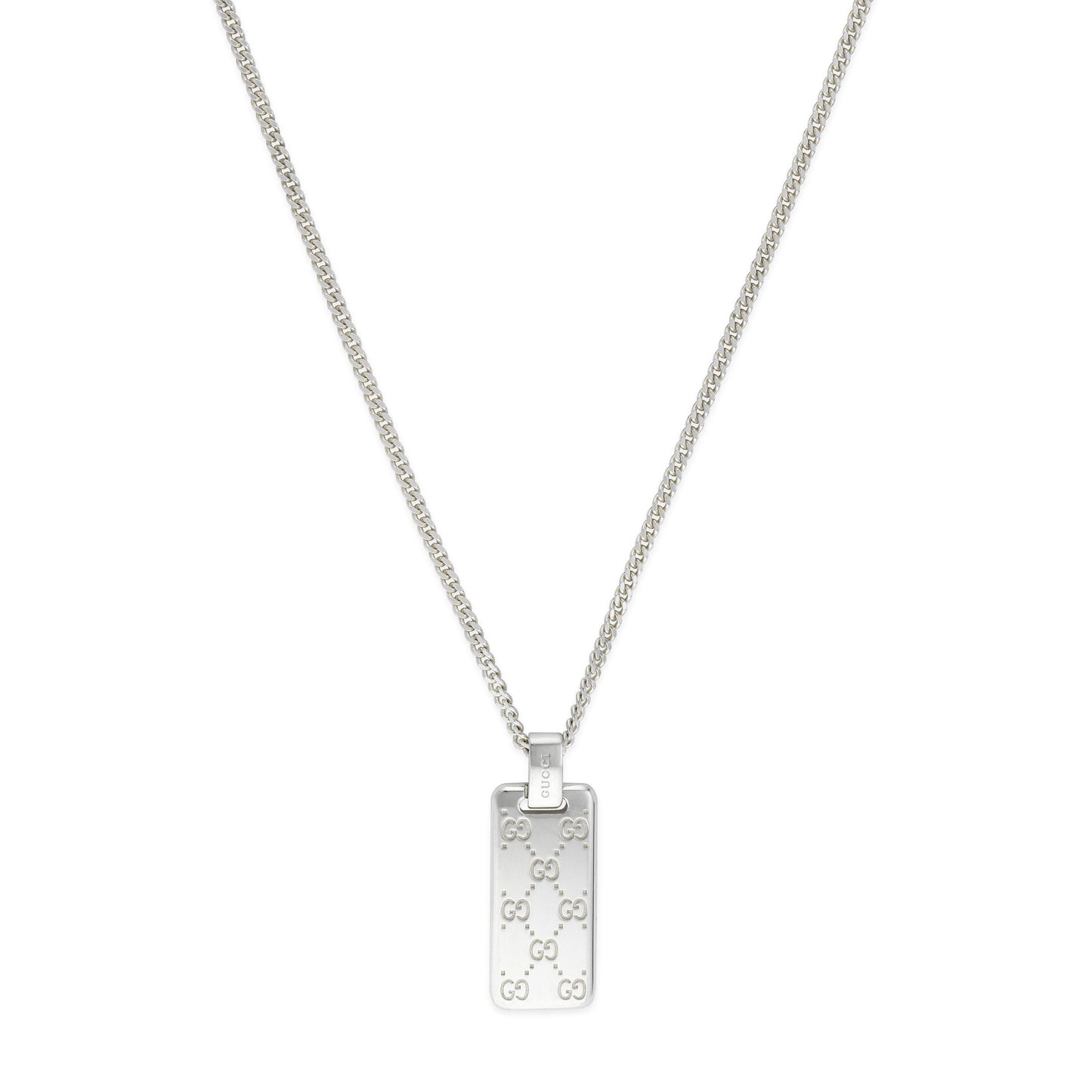 Gucci's Silver Signature GG Tag Chain
