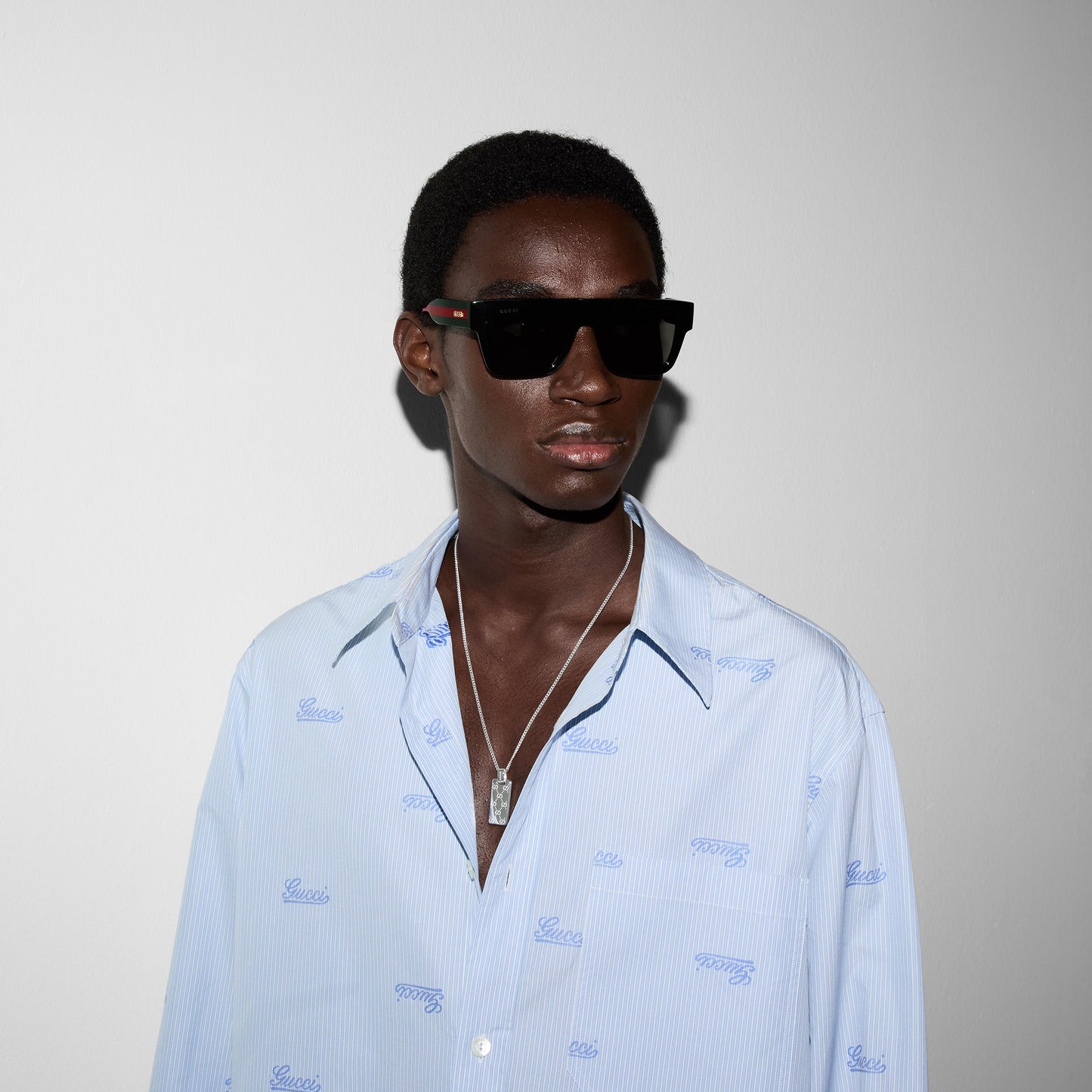 Gucci's Silver Signature GG Tag Chain
