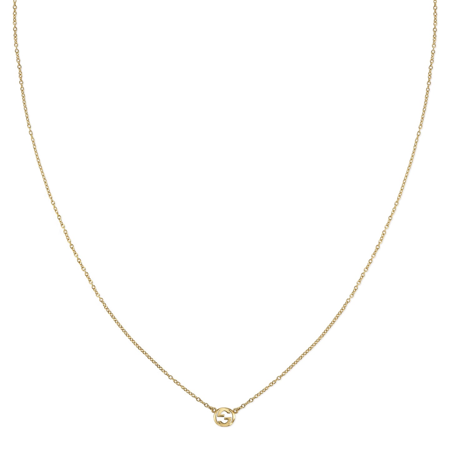 Gucci's 18K Yellow Gold Interlocking G Pendant Necklace