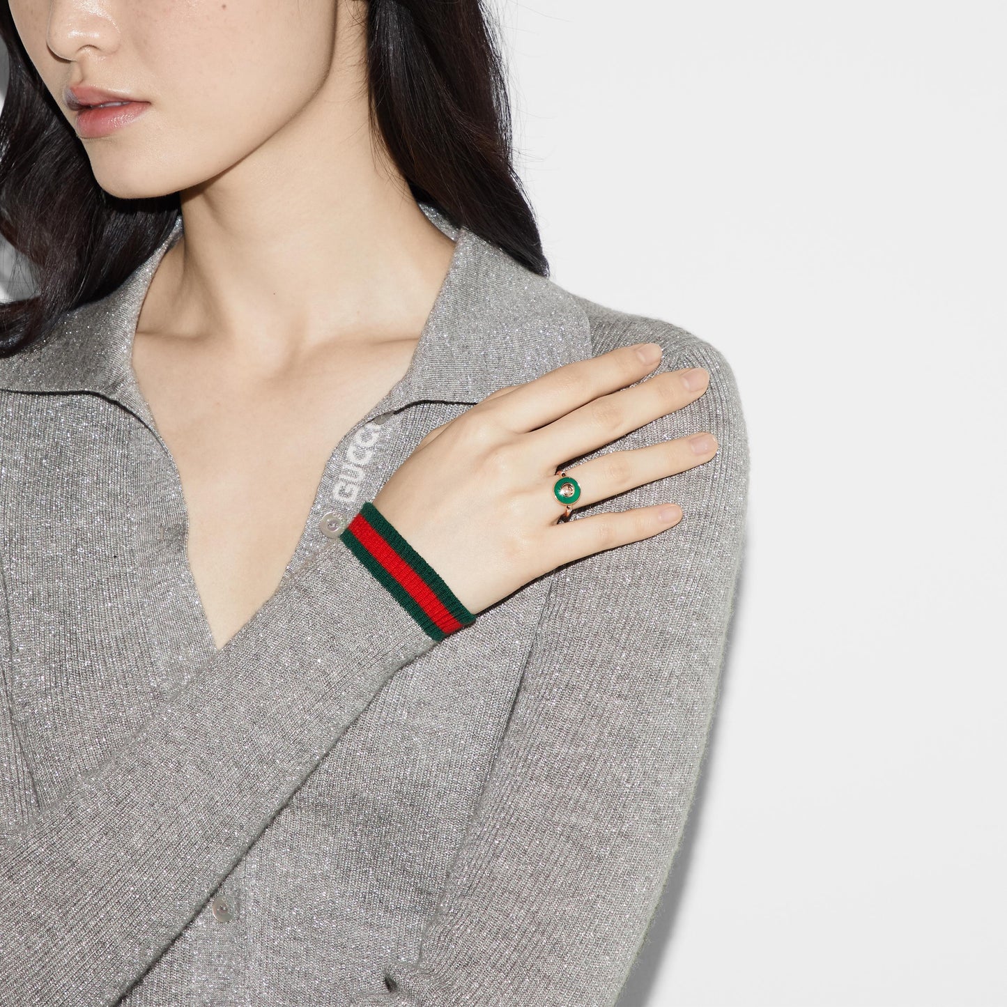 Gucci's 18K Rose Gold Interlocking G Ring