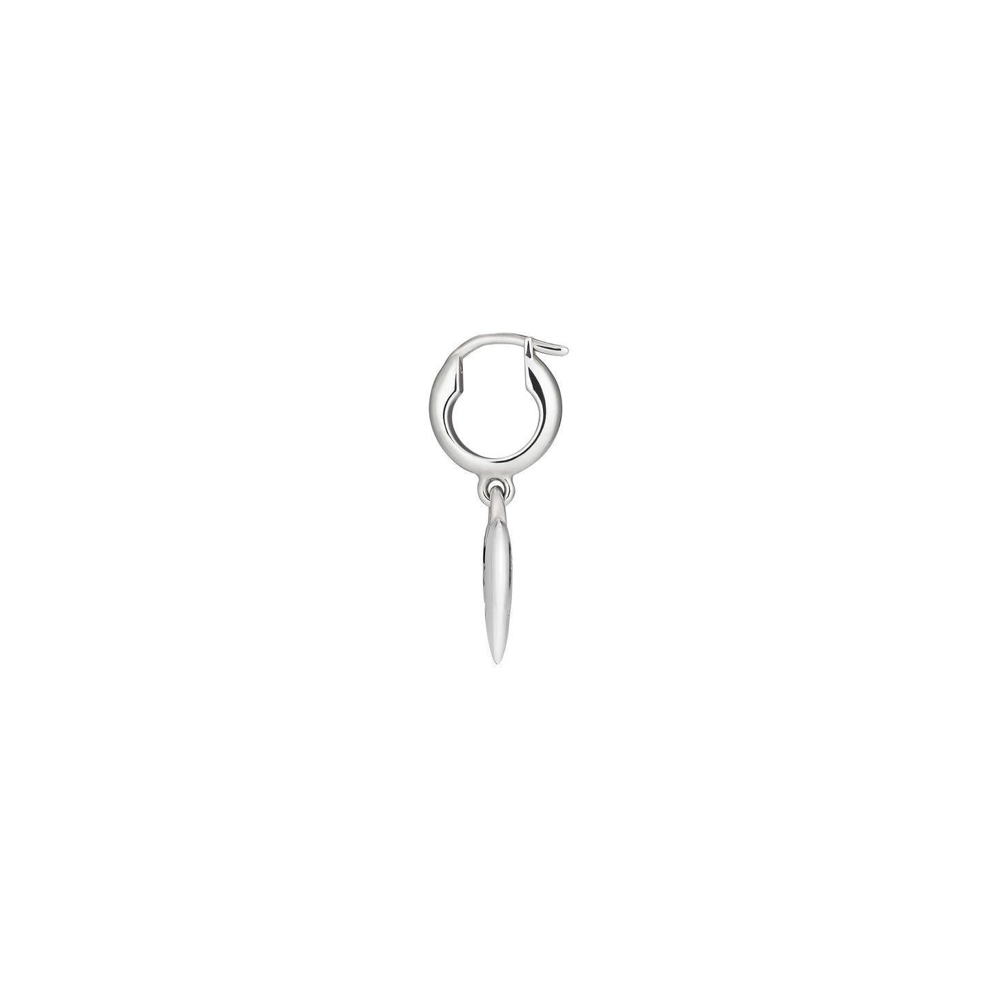 Gucci's Silver Blind For Love Heart Drop Earrings