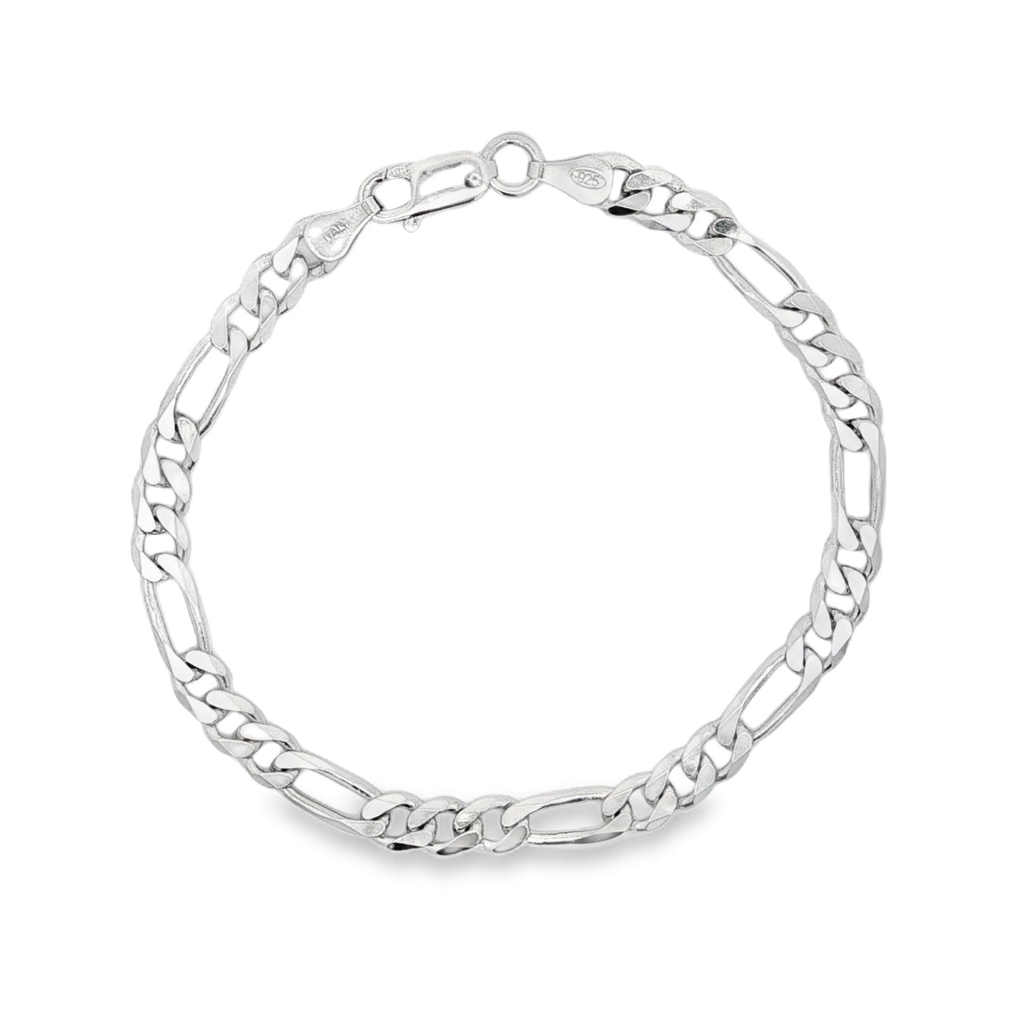Jai's Sterling Silver Figaro Chain Bracelet