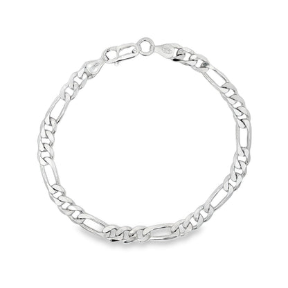 Jai's Sterling Silver Figaro Chain Bracelet