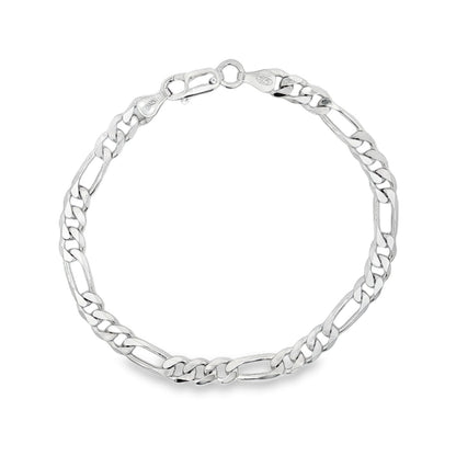 Jai's Sterling Silver Figaro Chain Bracelet