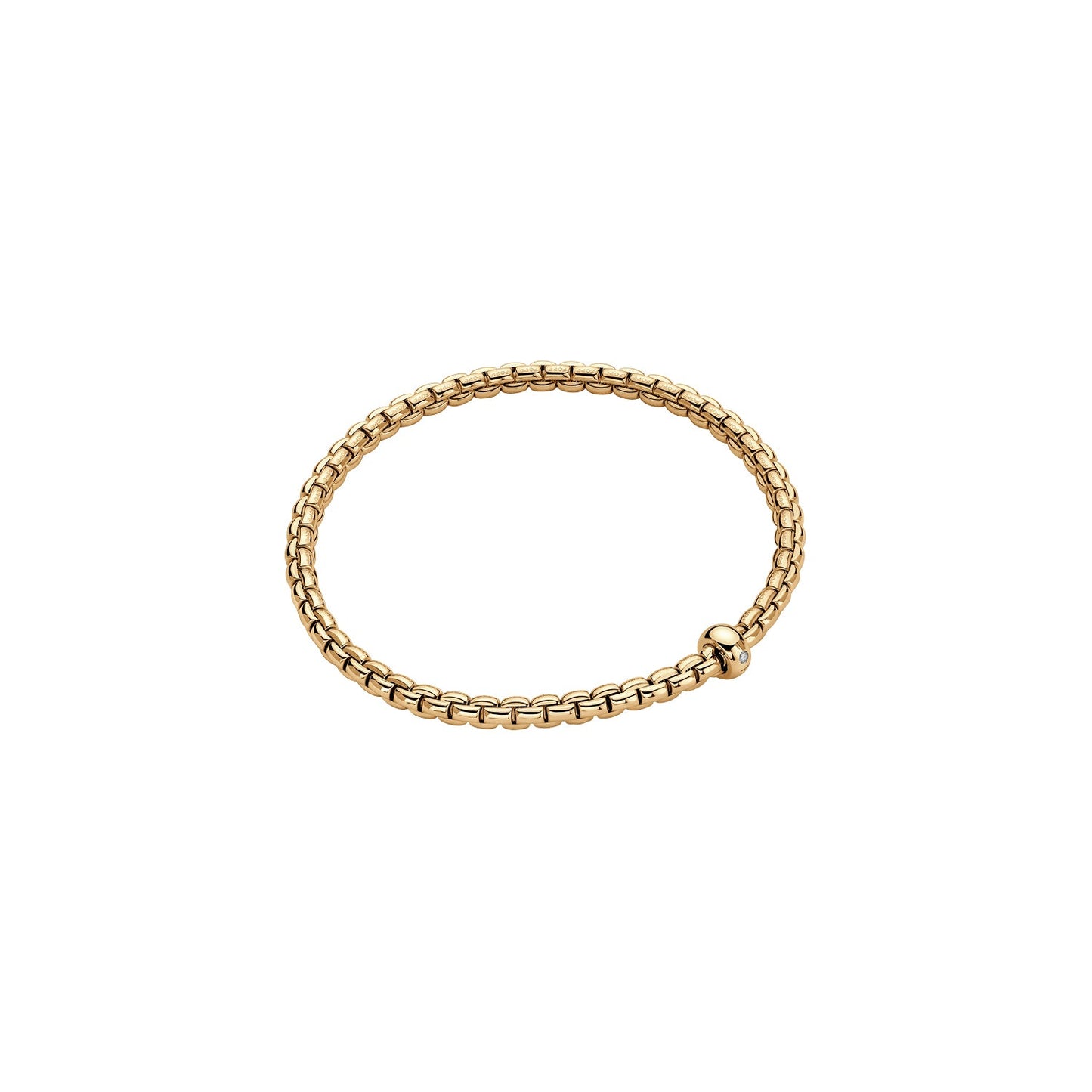 Fope's 18K Yellow Gold Eka Flex'it Solitaire Diamond Bracelet