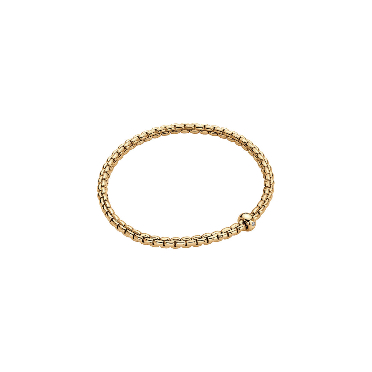 Fope's 18K Yellow Gold Eka Flex'it Solitaire Diamond Bracelet