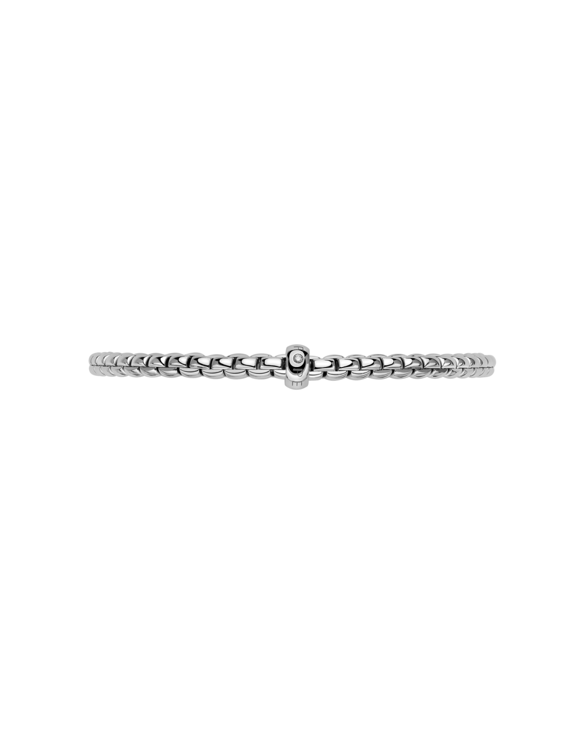 Fope's 18K White Gold Eka Flex'it Solitaire Diamond Bracelet