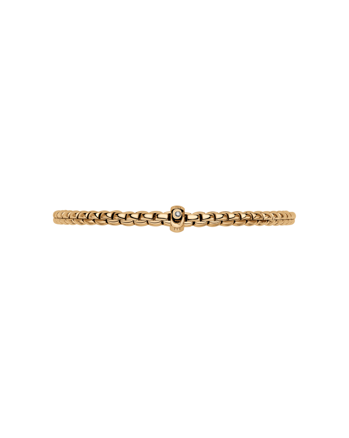 Fope's 18K Yellow Gold Eka Flex'it Solitaire Diamond Bracelet