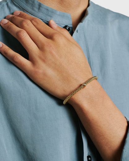 Fope's 18K Yellow Gold Solo Flex'it Solitaire Diamond Bracelet
