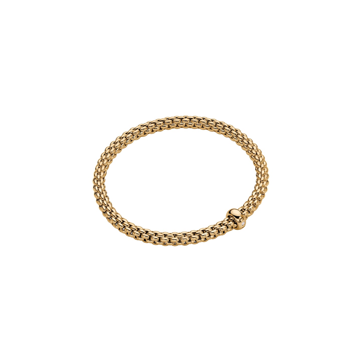 Fope's 18K Yellow Gold Solo Flex'it Solitaire Diamond Bracelet
