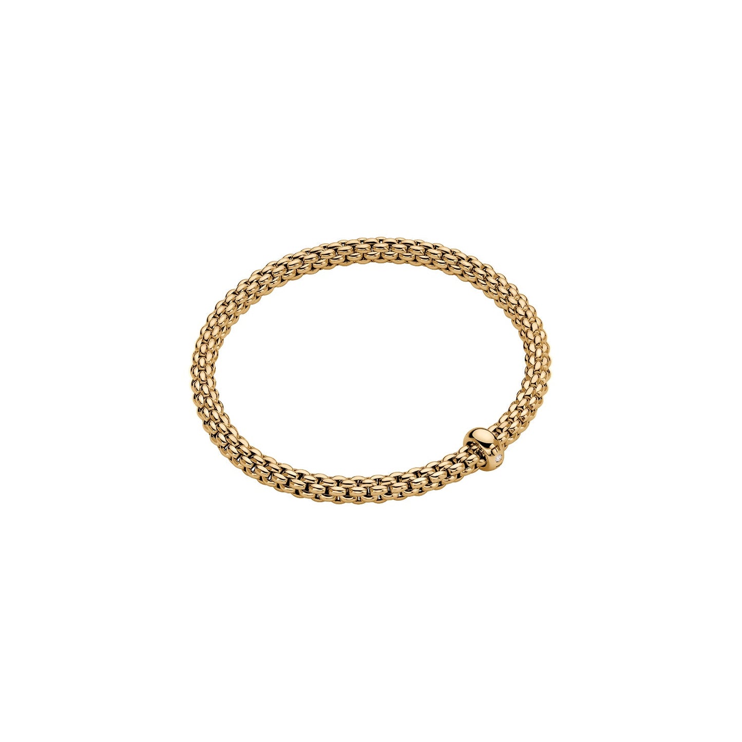 Fope's 18K Yellow Gold Solo Flex'it Solitaire Diamond Bracelet
