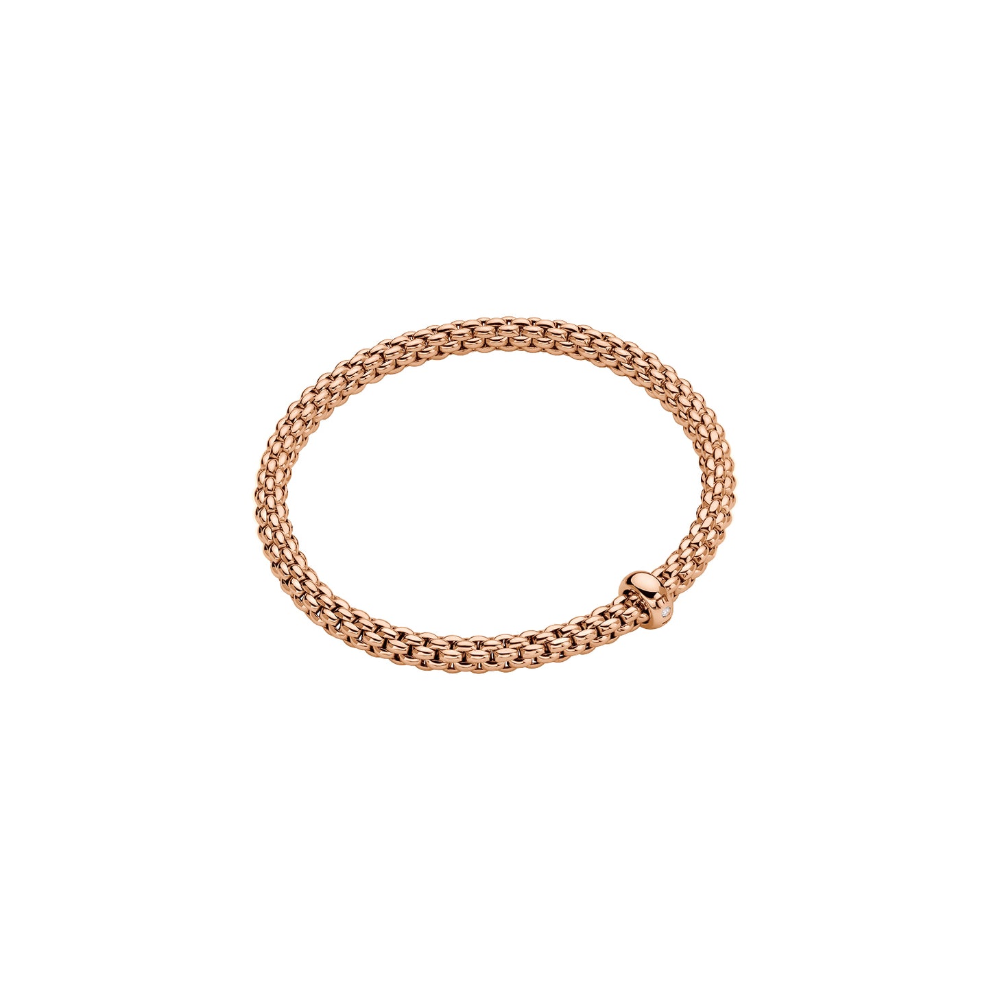 Fope's 18K Rose Gold Solo Flex'it Solitaire Diamond Bracelet