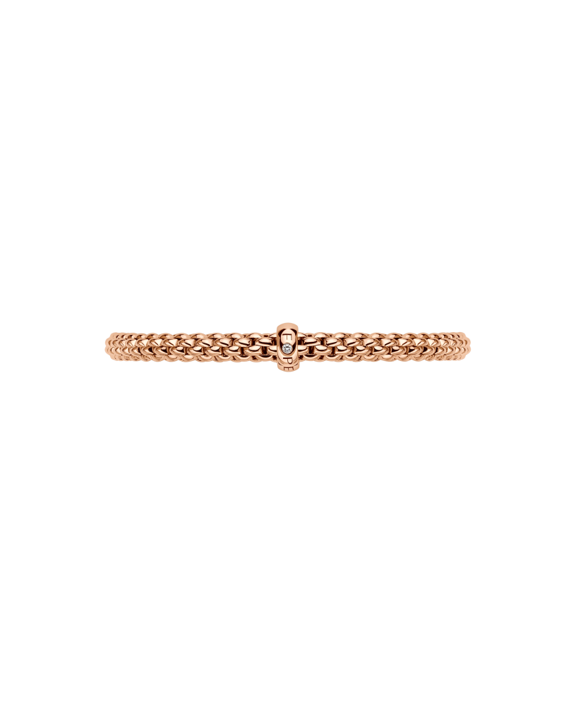 Fope's 18K Rose Gold Solo Flex'it Solitaire Diamond Bracelet