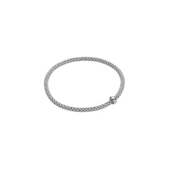 Fope's 18K White Gold Prima Flex'it Solitaire Diamond Bracelet