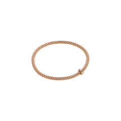 Fope's 18K Rose Gold Prima Flex'it Solitaire Diamond Bracelet