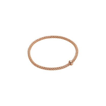 Fope's 18K Rose Gold Prima Flex'it Solitaire Diamond Bracelet