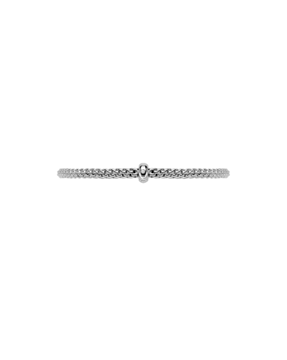 Fope's 18K White Gold Prima Flex'it Solitaire Diamond Bracelet