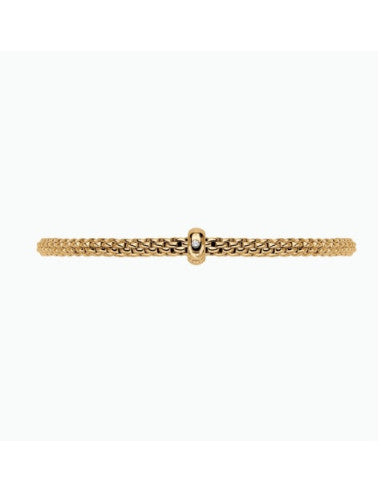 Fope's 18K Yellow Gold Prima Flex'it Solitaire Diamond Bracelet