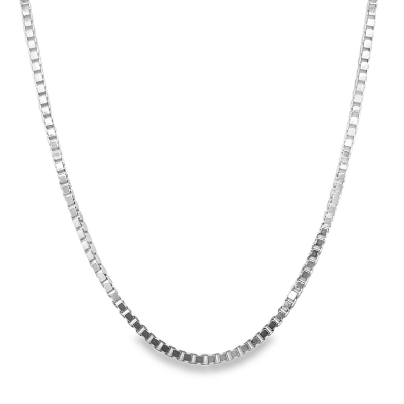 Jai's 14K White Gold Fine Box Chain - 18"