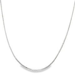 Jai's 14K White Gold Fine Foxtail Chain - 16"