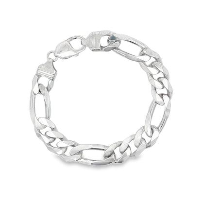 Jai's Sterling Silver Thick Figaro Chain Bracelet