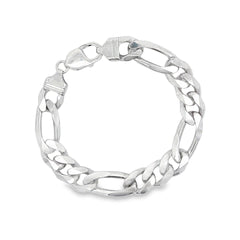 Jai's Sterling Silver Thick Figaro Chain Bracelet