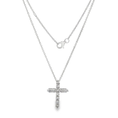 Jai's 14K White Gold Diamond Cross Necklace