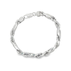 Jai's Sterling Silver Thick Rope Chain Bracelet