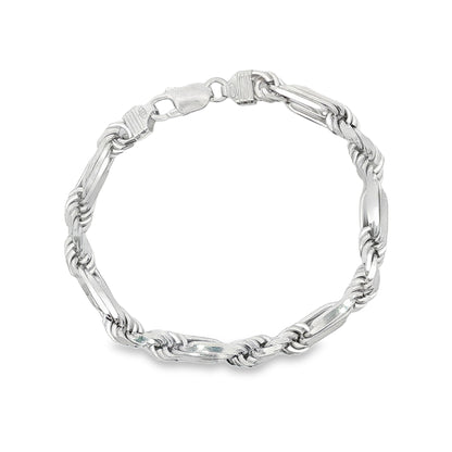 Jai's Sterling Silver Thick Rope Chain Bracelet