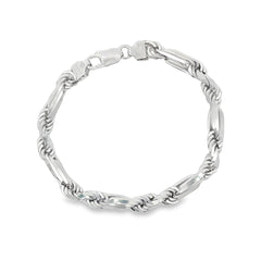 Jai's Sterling Silver Thick Rope Chain Bracelet