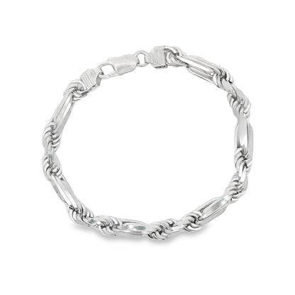 Jai's Sterling Silver Thick Rope Chain Bracelet