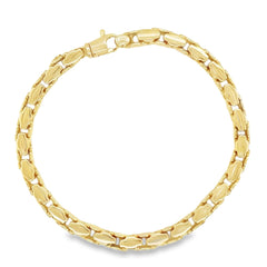 Jai's 14K Yellow Gold Fluted Chain Bracelet - 8.5"