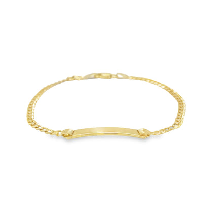 Jai's 14K Yellow Gold Baby Cuban Curb ID Chain Bracelet