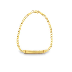 Jai's 14K Yellow Gold Baby Cuban Curb ID Chain Bracelet