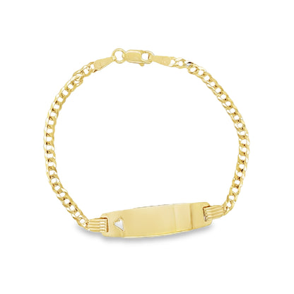 Jai's 14K Yellow Gold Baby ID Curb Chain Bracelet