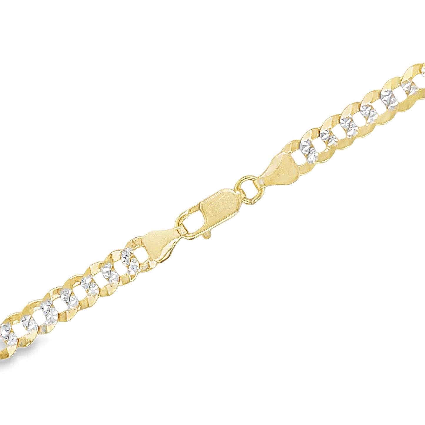Jai's 14K Two-tone Diamond-cut Curb Chain