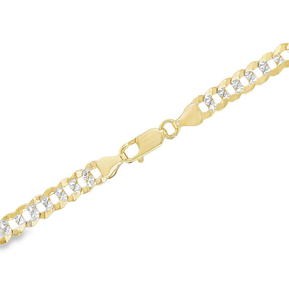 Jai's 14K Two-tone Diamond-cut Curb Chain