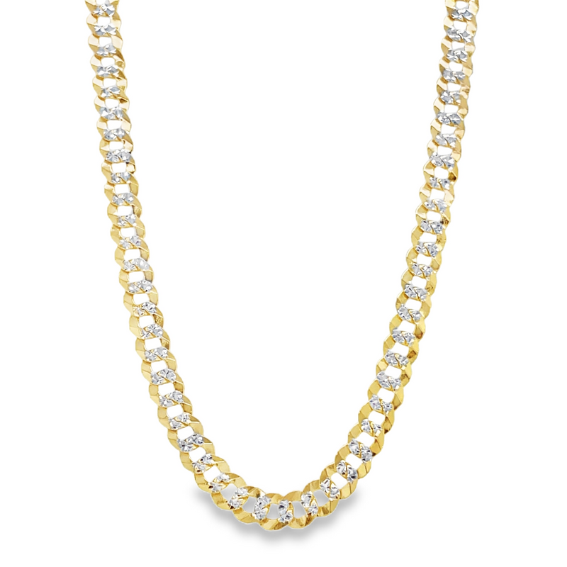 Jai's 14K Two-tone Diamond-cut Curb Chain