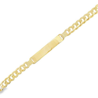 Jai's 14K Yellow Gold Cuban Curb ID Chain Bracelet