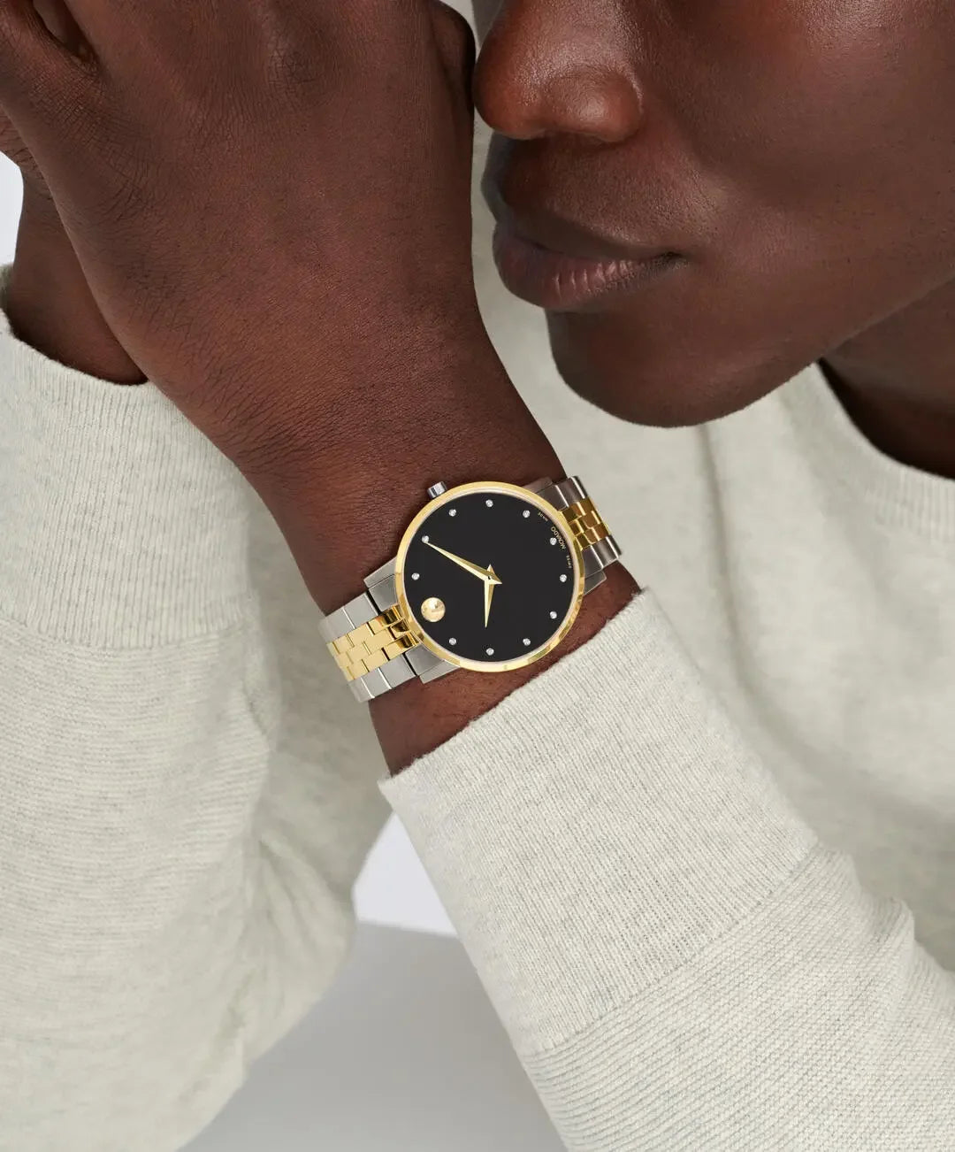Movado's Museum Classic with Black Museum Dial & Diamonds