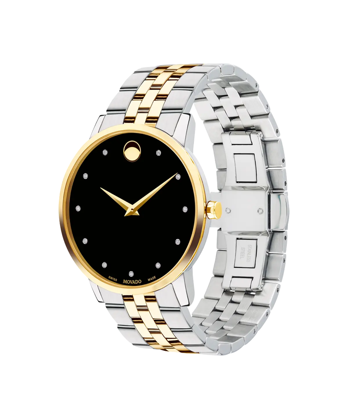 Movado's Museum Classic with Black Museum Dial & Diamonds