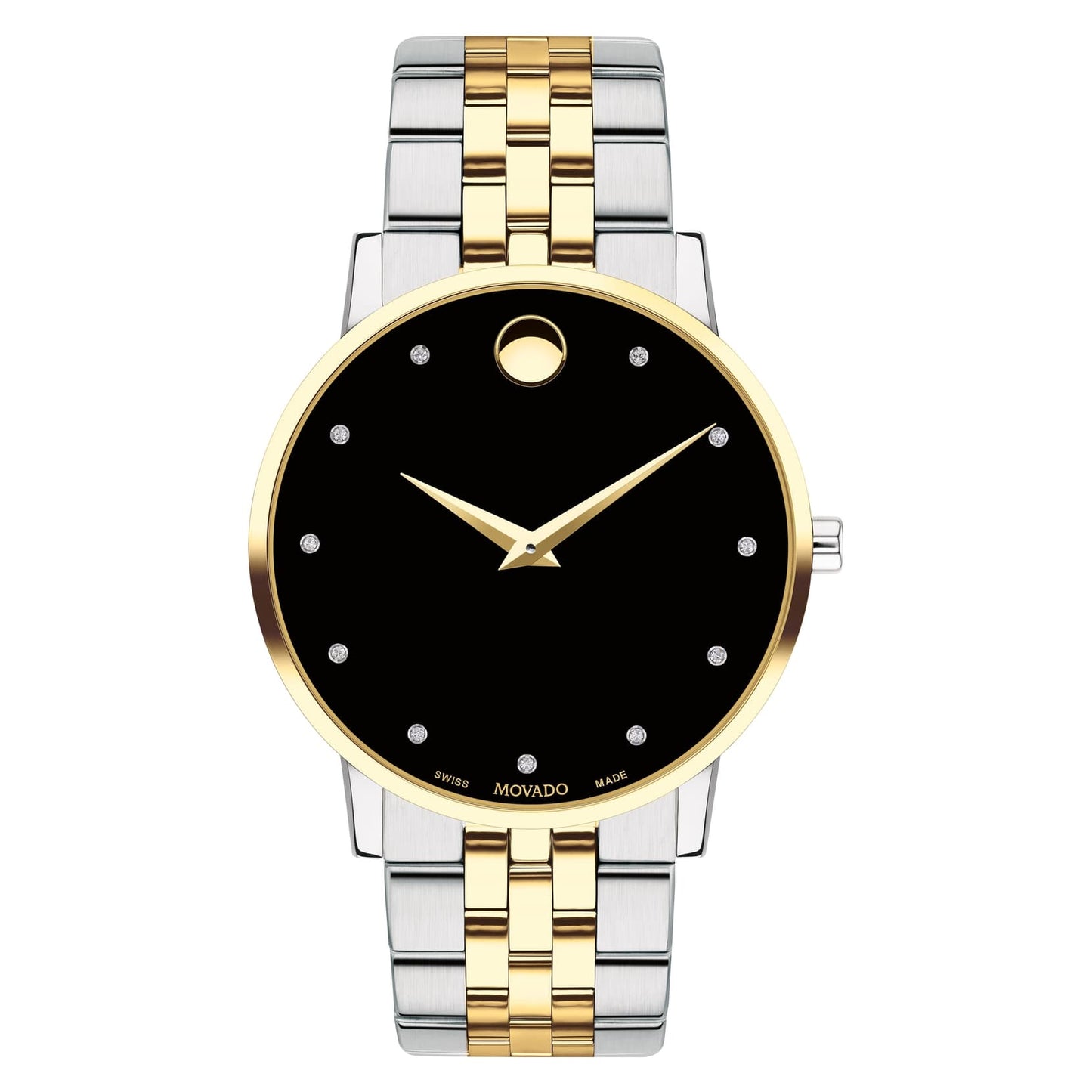 Movado's Museum Classic with Black Museum Dial & Diamonds