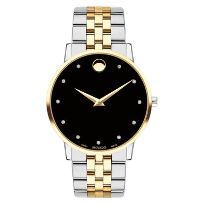 Movado's Museum Classic with Black Museum Dial & Diamonds